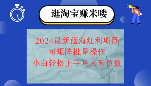 图片[1]-（11999期）2024淘宝蓝海红利项目，无脑搬运操作简单，小白轻松月入五位数，可矩阵…-华创网