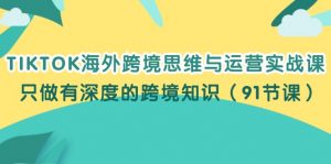 图片[1]-11992期）TIKTOK海外跨境思维与运营实战课，只做有深度的跨境知识（91节课）-华创网