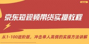 图片[1]-（12025期）京东短视频带货实操教程，从1-100进阶版，冲击单人高佣的实操方法讲解-华创网