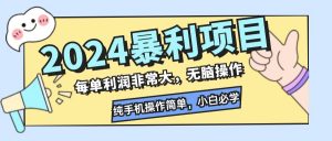 图片[1]-（12087期）2024暴利项目，每单利润非常大，无脑操作，纯手机操作简单，小白必学项目-华创网