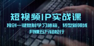 图片[1]-（12144期）短视频 IP实战课，独创一键复制学习秘籍，转战新领域，月赚五万轻松行-华创网