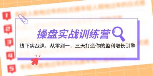 图片[1]-（12230期）操盘实操训练营：线下实战课，从零到一，三天打造你的盈利增长引擎-华创网