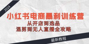 图片[1]-（12312期）2024小红书电商暴利训练营：从开店到选品，混剪到无人直播全攻略-华创网