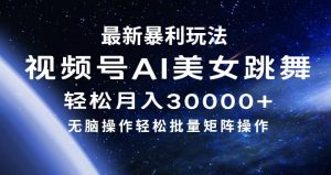 图片[1]-（12329期）最新暴利玩法视频号AI美女，简单矩阵轻松月入30000+-华创网