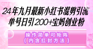 图片[1]-（12510期）小红书混剪引流，单号日引200+宝妈创业粉，操作简单可矩阵-华创网