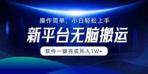 图片[1]-（12509期）平台无脑搬运月入1W+软件一键完成，简单无脑小白也能轻松上手-华创网